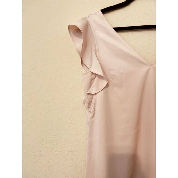 EXPRESS SHIFT DRESS PINK SMALL PETITE NEW V NECK SHORT SLEEVES - Picture 3 of 5